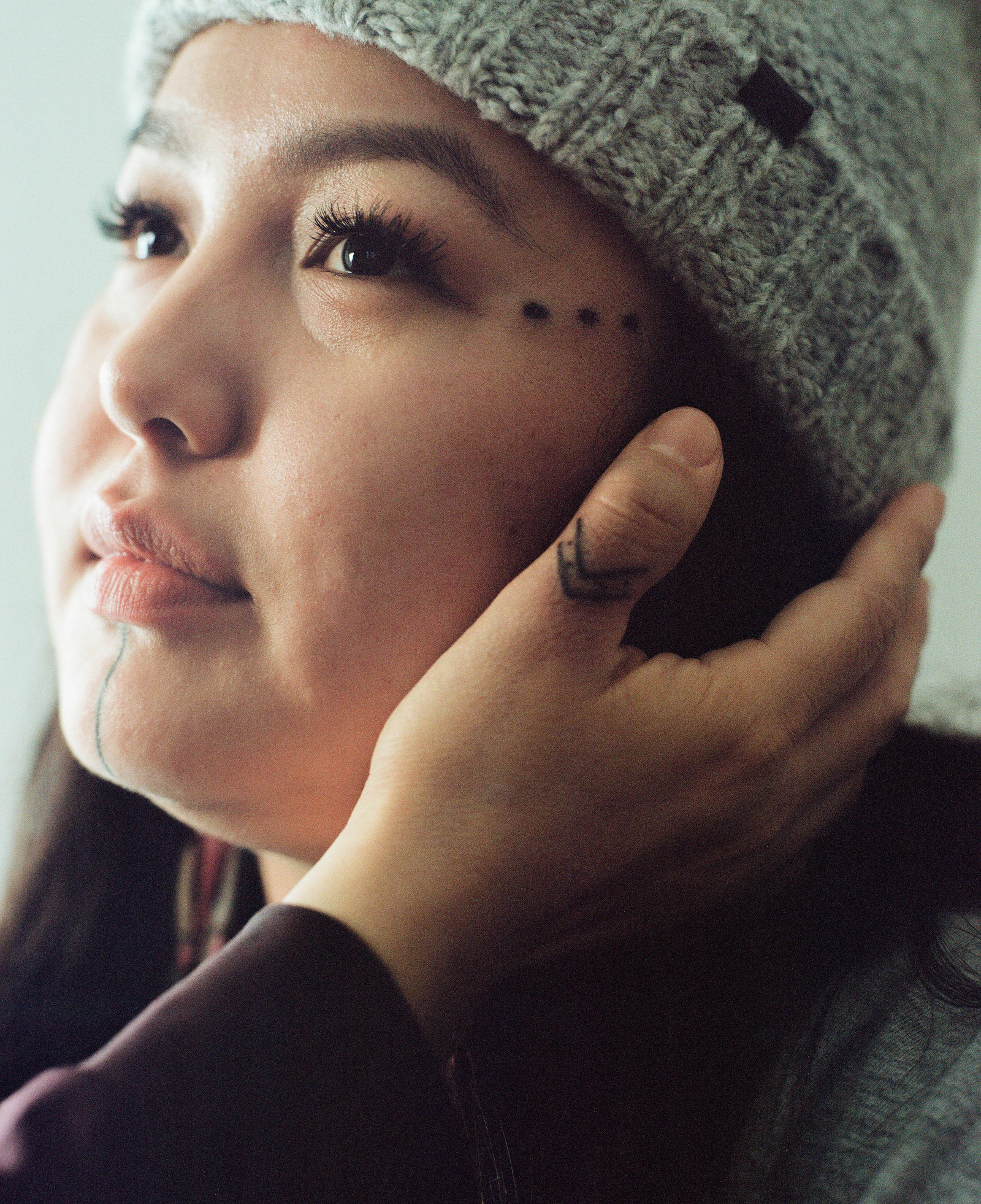 Jaelynn Pitka, 21, Athabascan & Hän Gwich’in, Ruby traditional tattoos