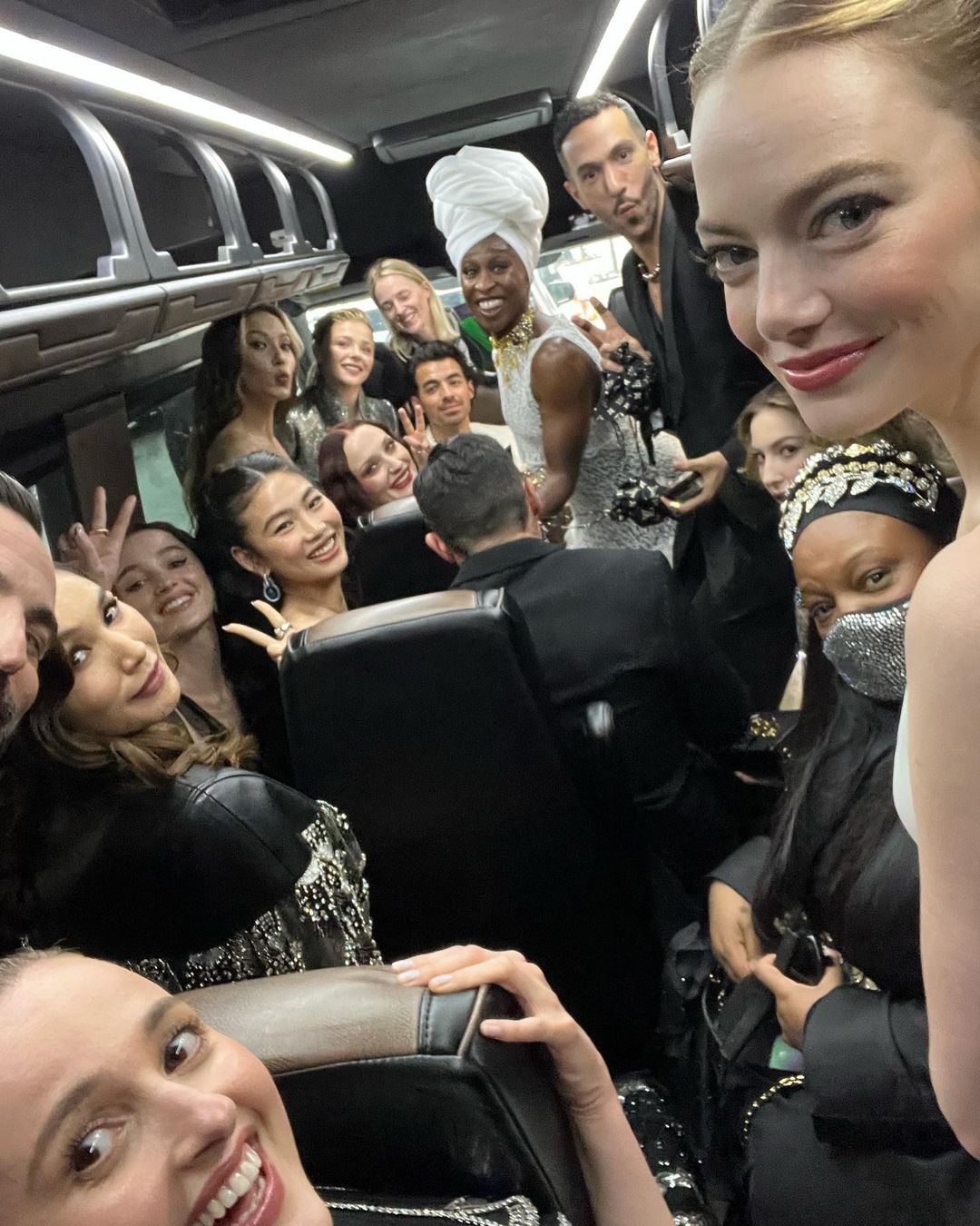 Louis Vuitton team selfie on the road to met gala