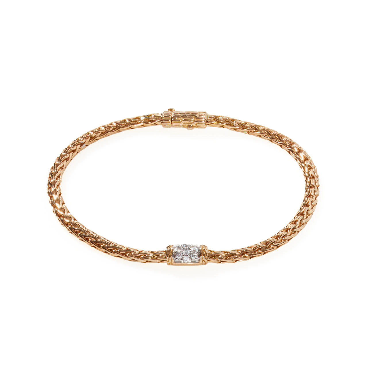 John Hardy classic white diamond chain bracelet