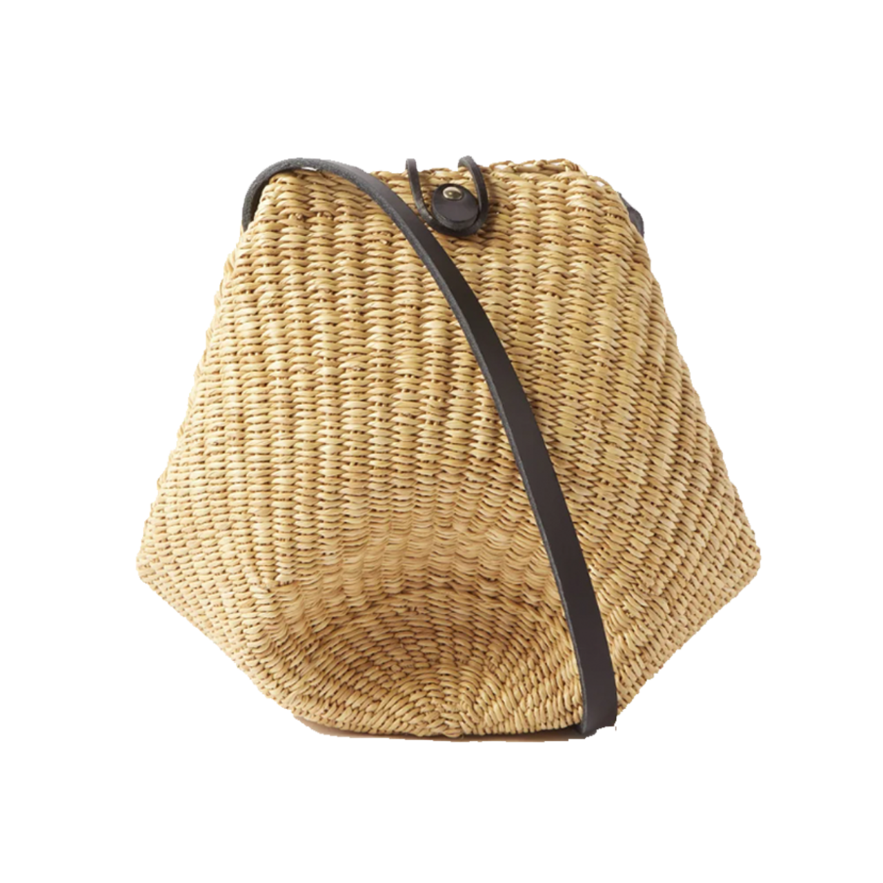 Inès Bressand Leather-Trimmed Basket Shoulder Bag