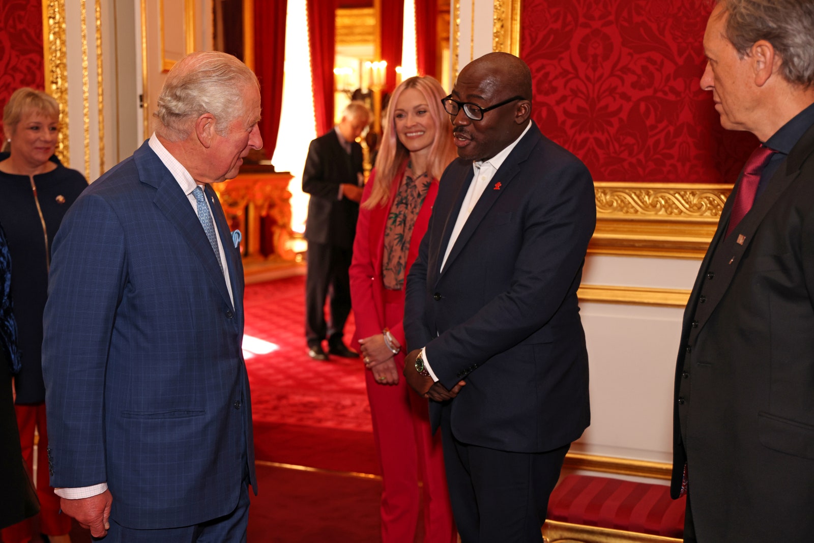 King Charles and Edward Enninful during the Prince’s Trust Awards Trophy Ceremony at St James’s Palace in October 2021.
