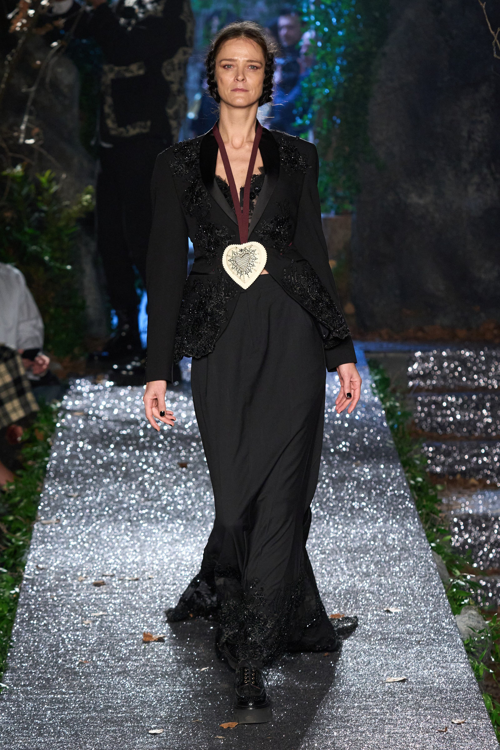 Carmen Kass opened and closed the Antonio Marras show.