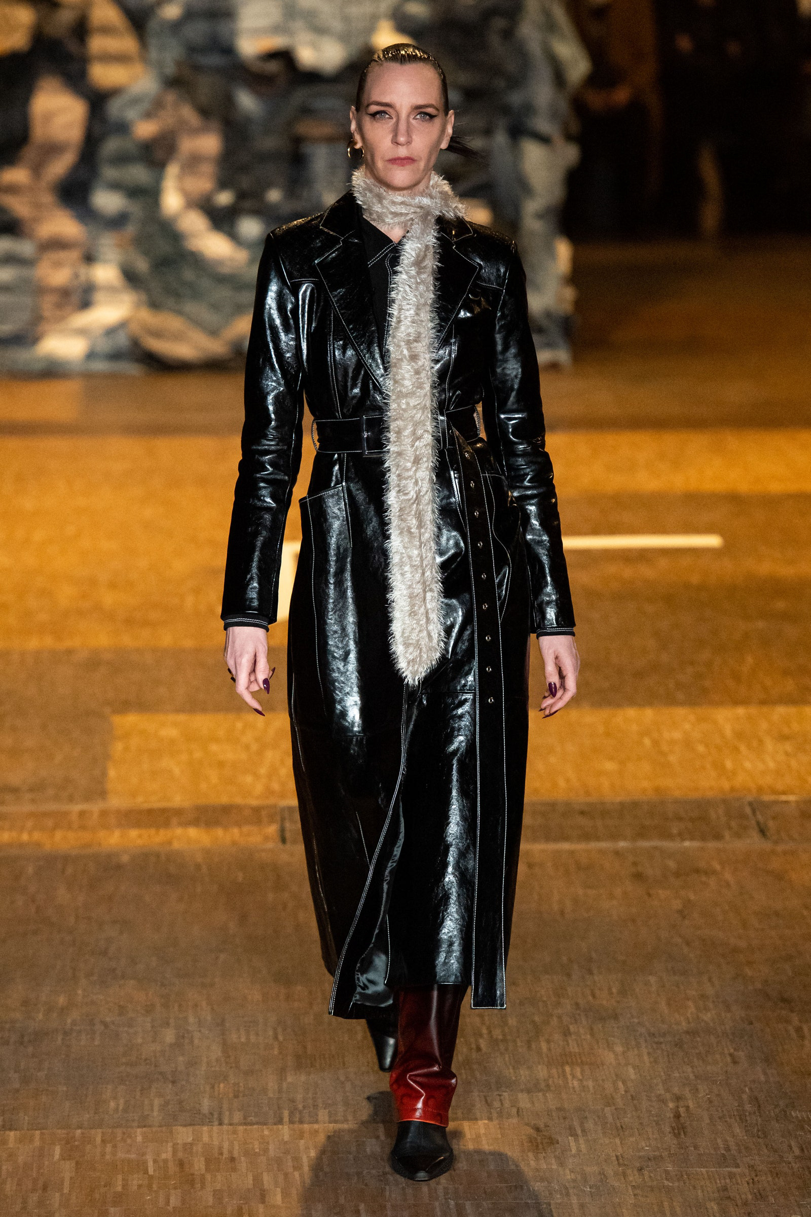 Hannelore Knuts is a regular on Marine Serre’s runway and even walked with her son during the fall 2020 show.