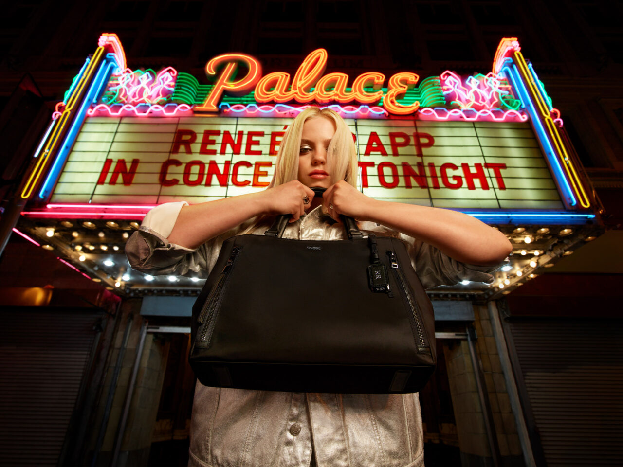 Mean Girls: The Musical actress Reneé Rapp always travels with bags that reflect her style. Photo courtesy of TUMI
