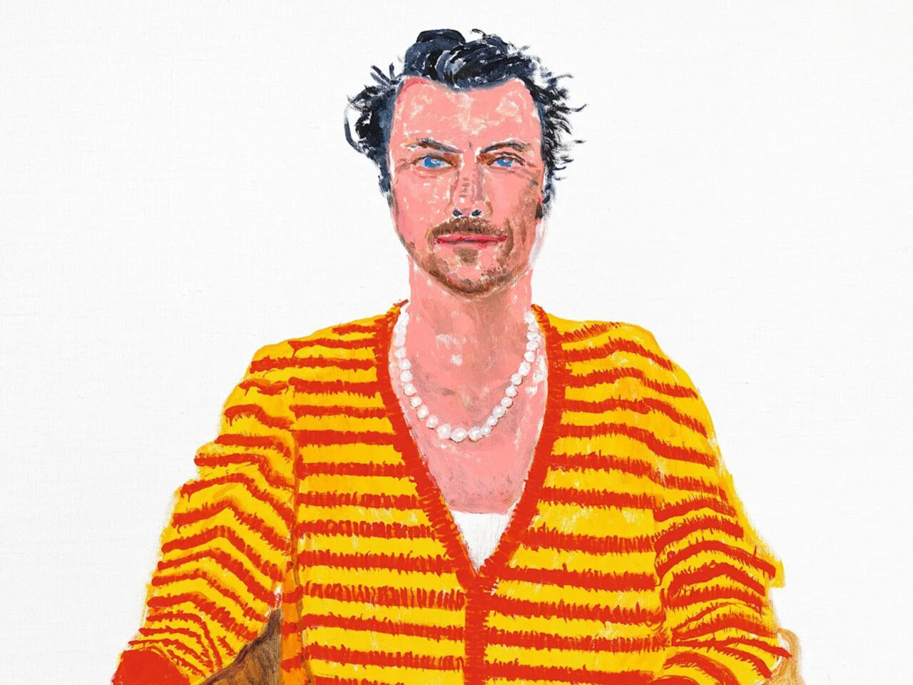 Harry Styles David Hockney Portrait Drawing