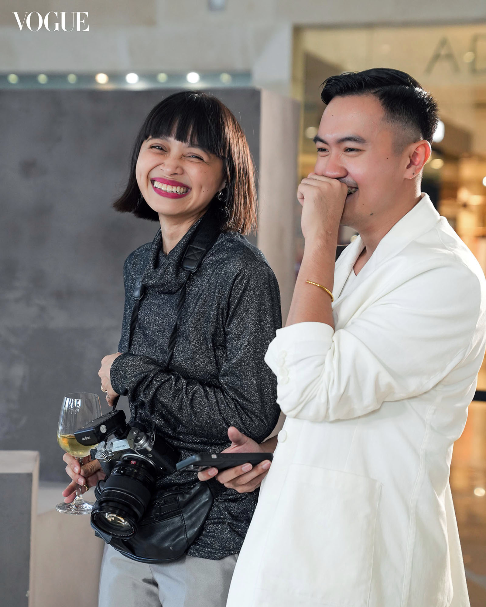 Shaira Luna and Vogue Philippines art director Jann Pascua hosted a portrait session at the Lancôme makeup pocket event