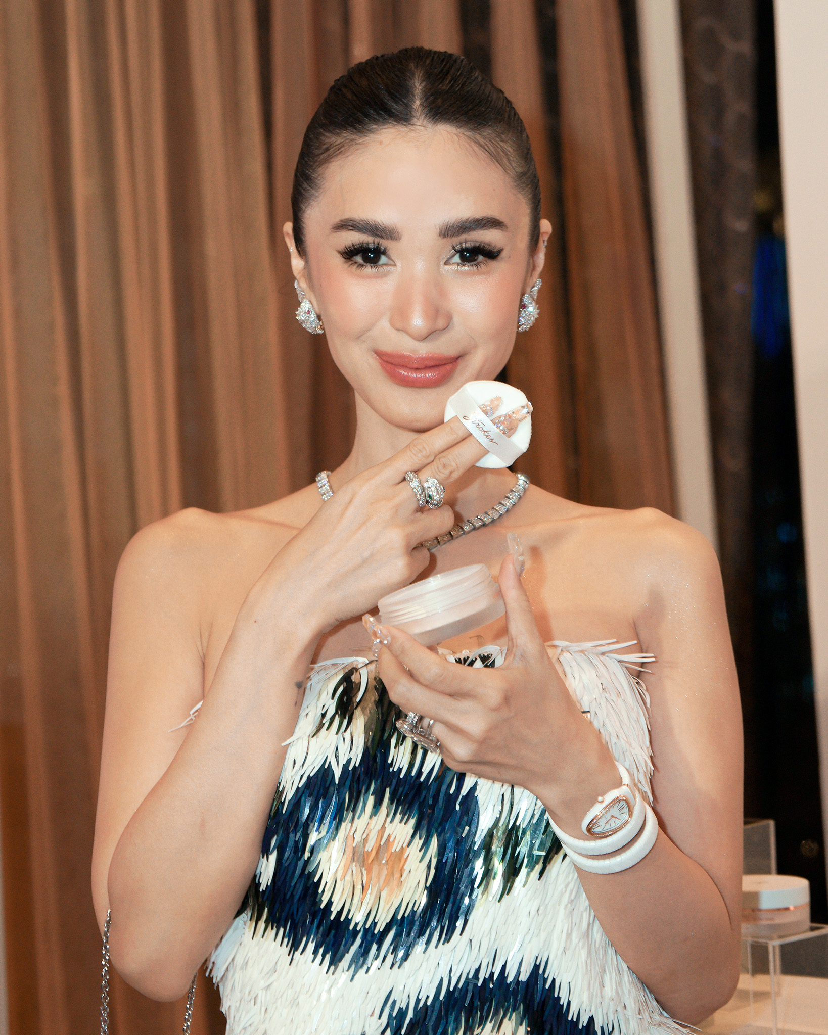 Heart Evangelista is the new brand ambassador of Strokes Beauty Lab's The Complexion Veil Collection. Photo: Miguel Abesamis