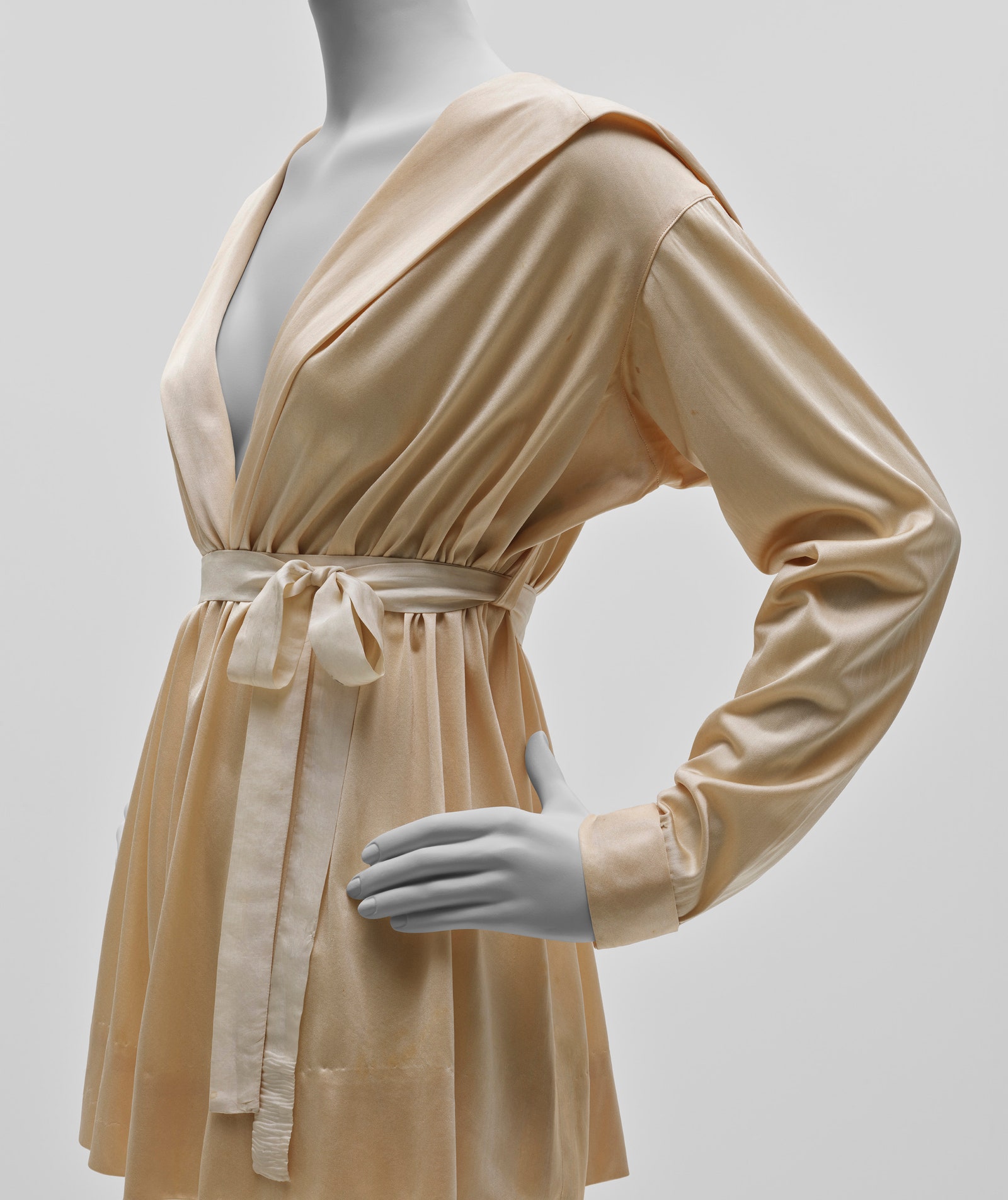 Chanel’s marinière blouse from 1916, one of the brand’s earliest surviving garments and the first piece you see in Gabrielle Chanel.