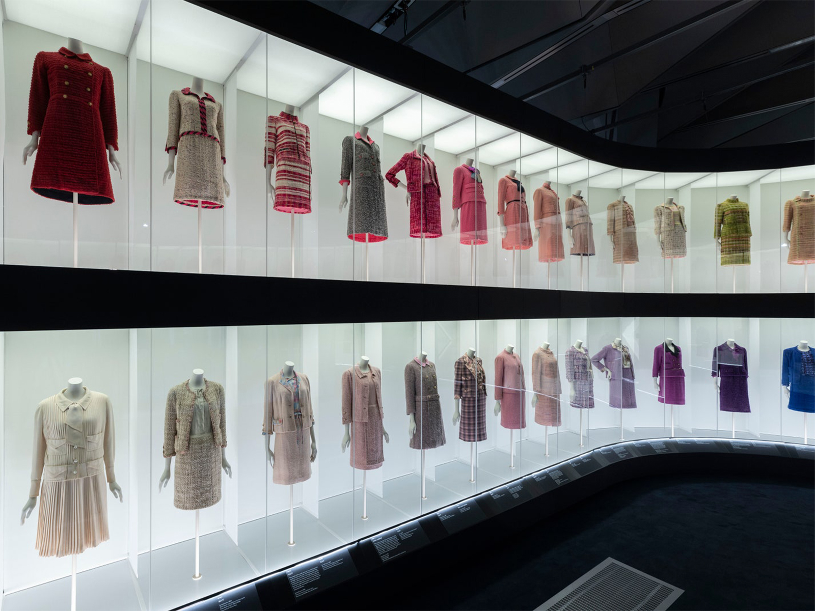 Chanel suits displayed in Gabrielle Chanel.