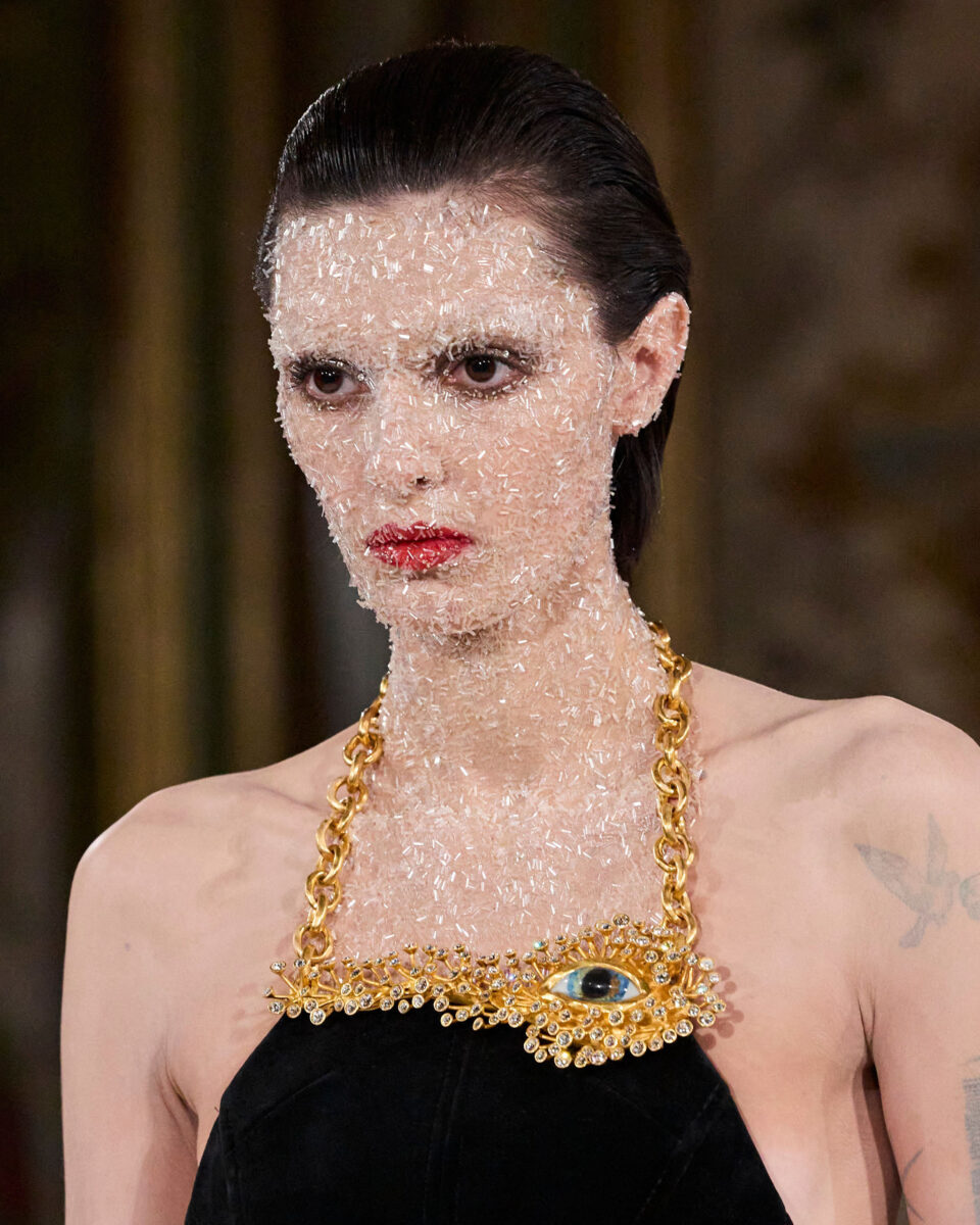 Watch Pat McGrath Turn A Model Into A Human Chandelier At Schiaparelli