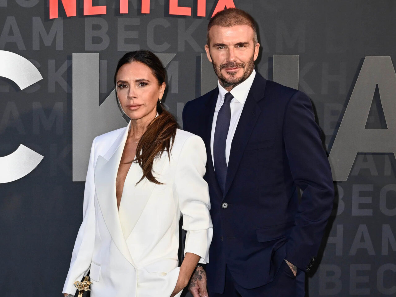 Victoria and David Beckham Nail His-and-Hers Suits