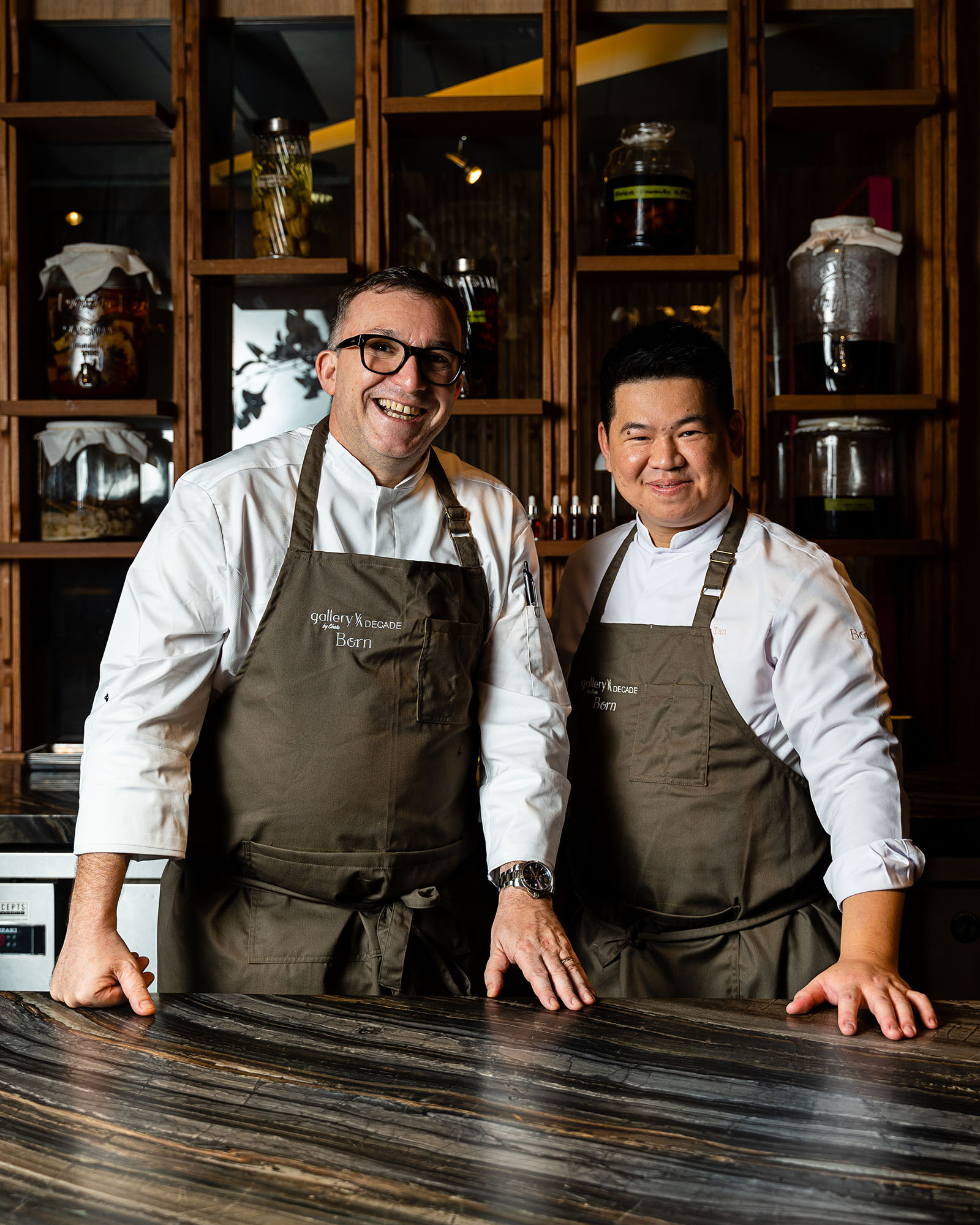 Chef Chele Gonzalez and chef Zor Tan.