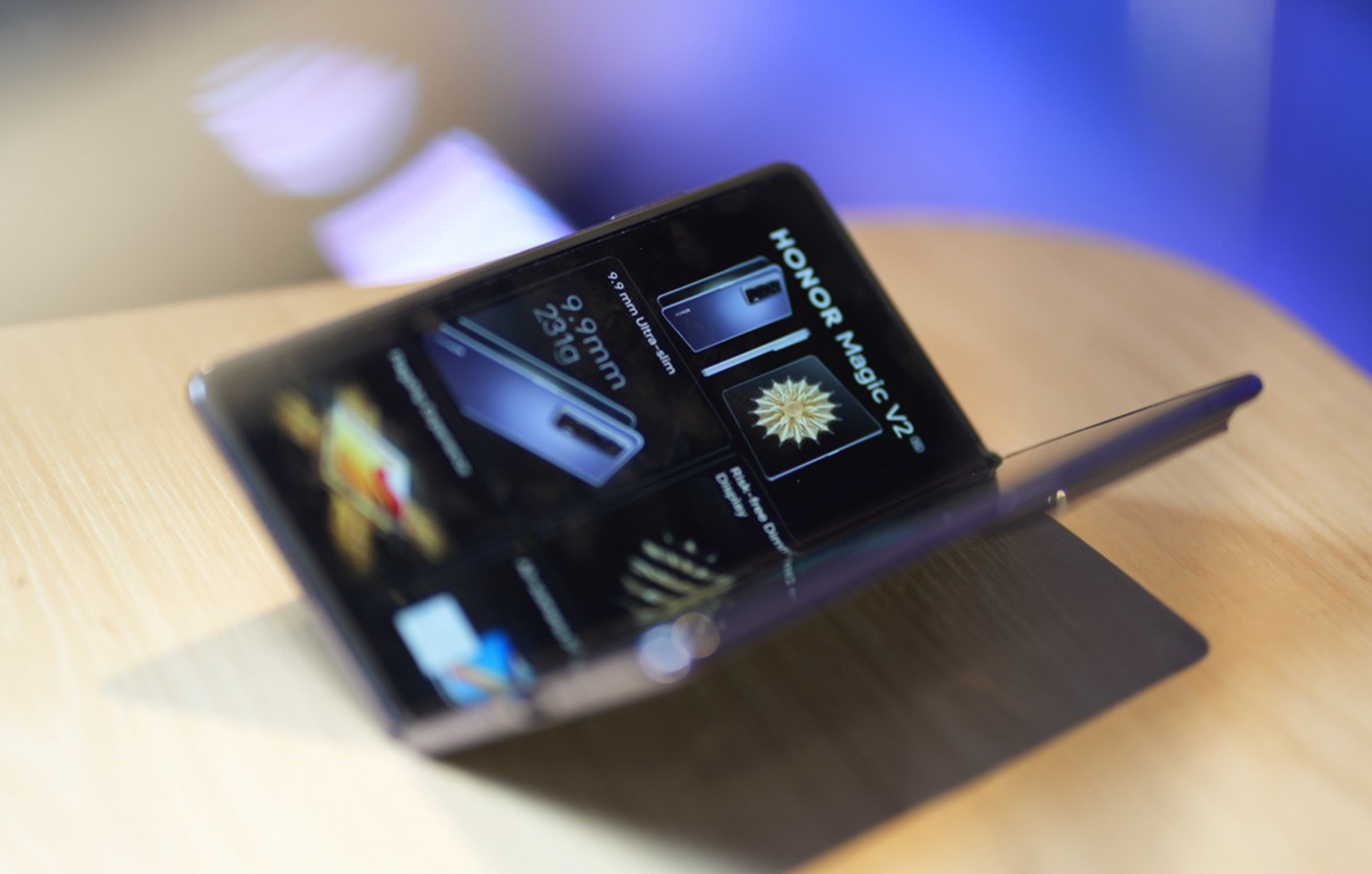 The HONOR foldable smartphone on the table