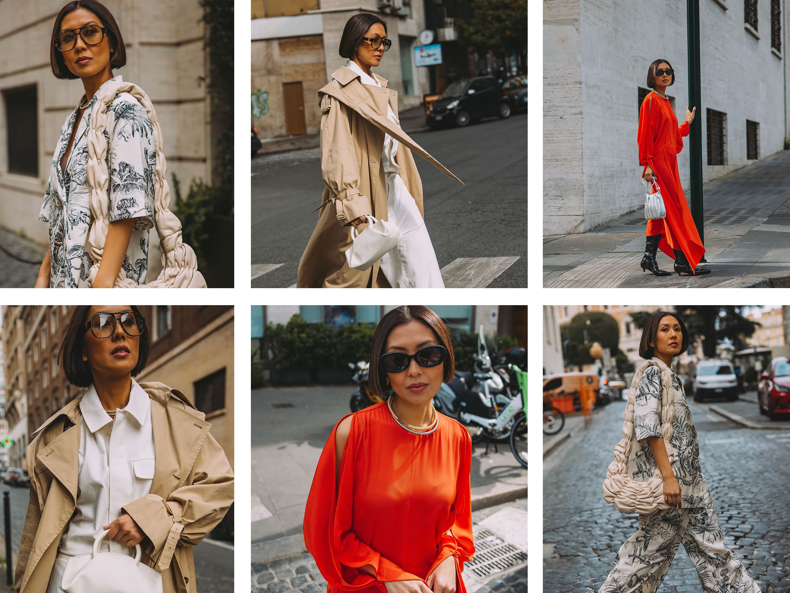 Celebrity stylist Liz Uy strolling the streets of Italy during the COS runway