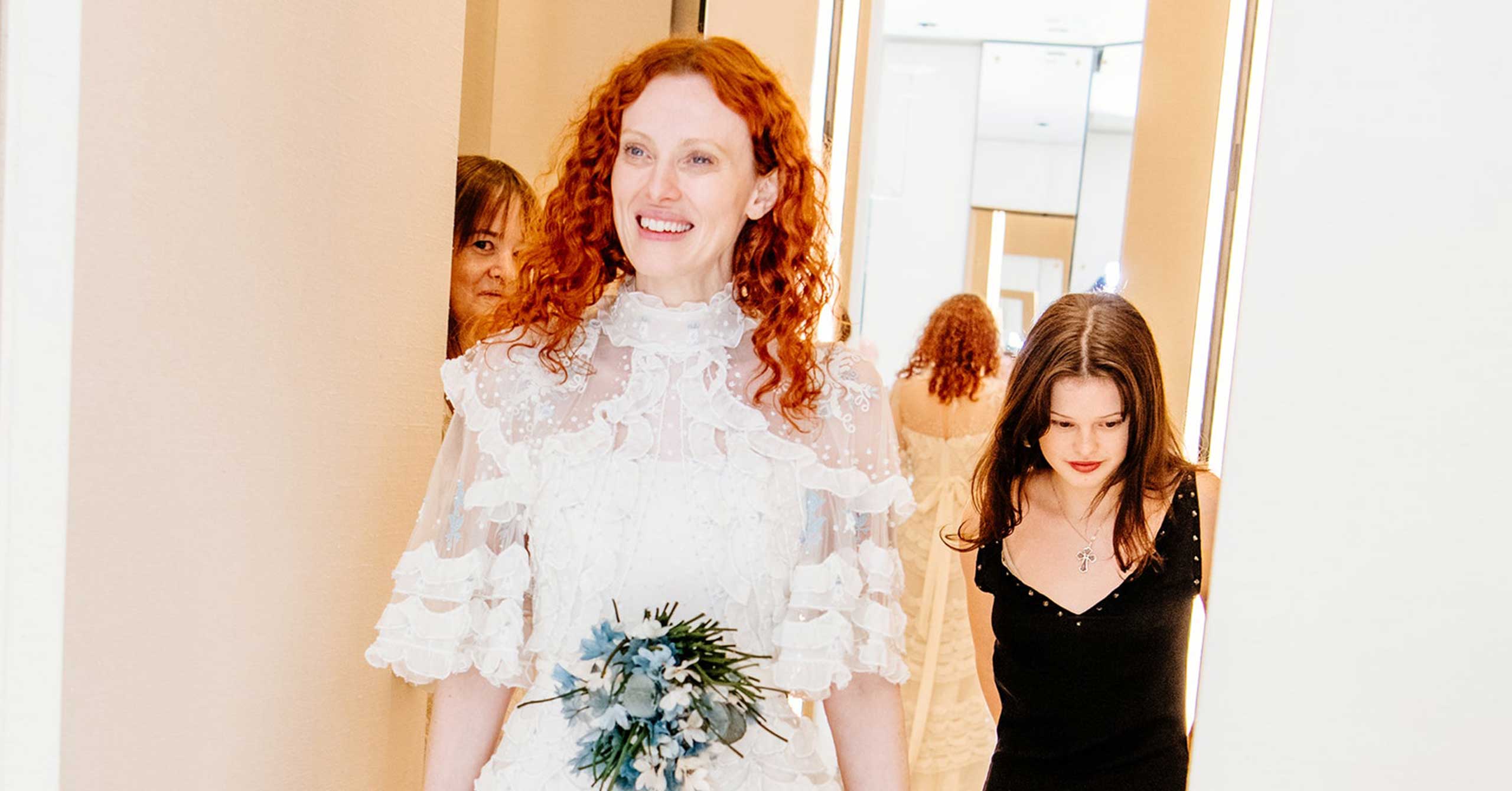 Inside Karen Elson's Valentino Wedding Dress Fitting